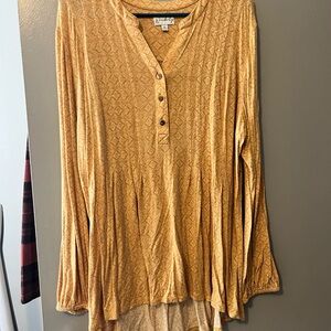Wonderly Mustard Button-Up Tunic